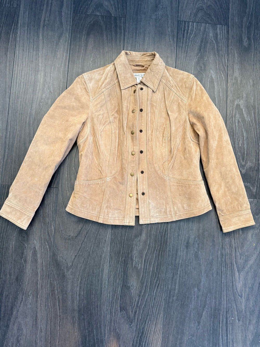 Coldwater Creek Women's Suede Button-Front Jacket - Beige Tan